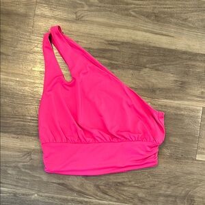 H&M Pink Tank Top Asymmetrical Design